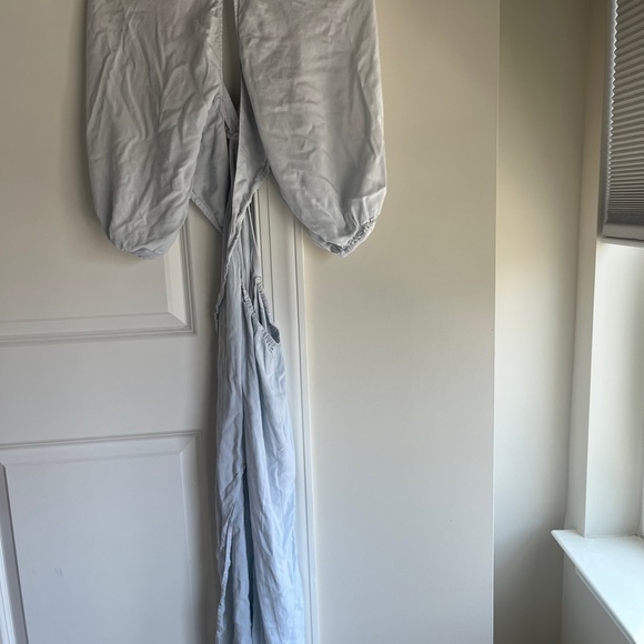 NWOT Jen's Pirate Booty Blue Flutter Sleeve Midi Dress - Picture 3 of 4